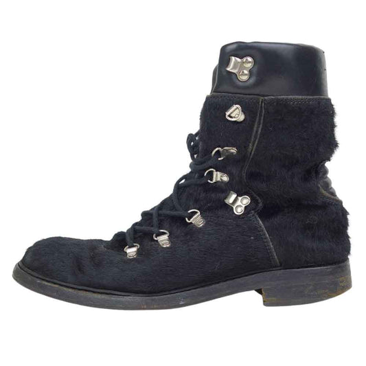 BUTTERO ブッテロ B2452 ハラコ トレッキング ブーツ ブラック系 41【中古】