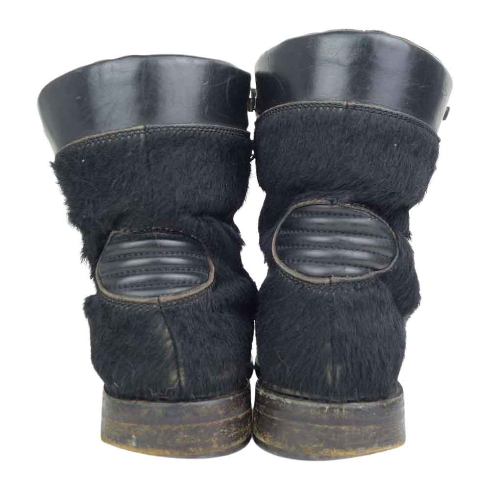 BUTTERO ブッテロ B2452 ハラコ トレッキング ブーツ ブラック系 41【中古】