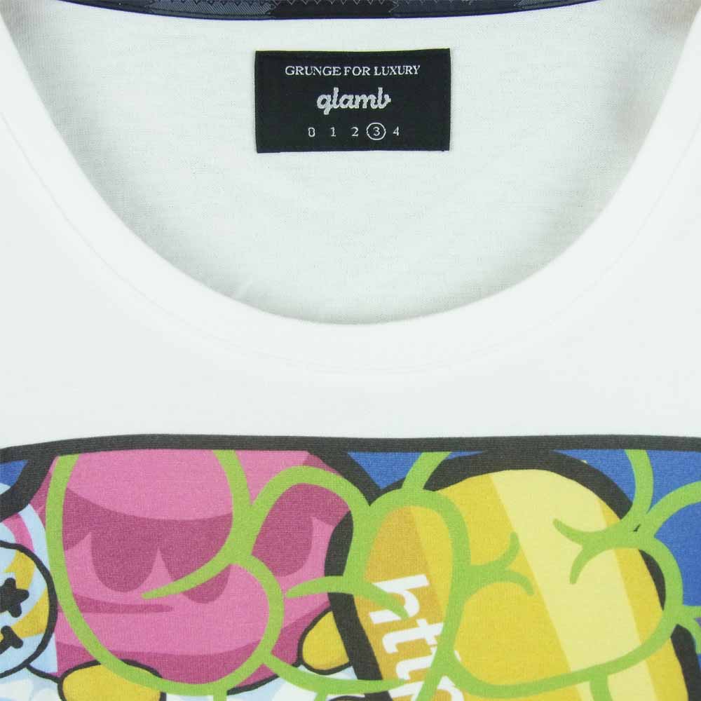 グラム ×ちぃたん Smashing chiitan T グラフィティ 3 ホワイト系 3【新古品】【未使用】【中古】