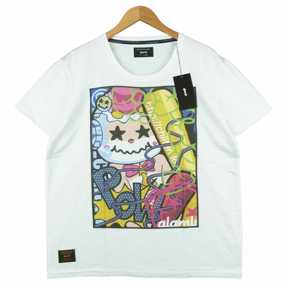 グラム ×ちぃたん Smashing chiitan T グラフィティ 3 ホワイト系 3【新古品】【未使用】【中古】
