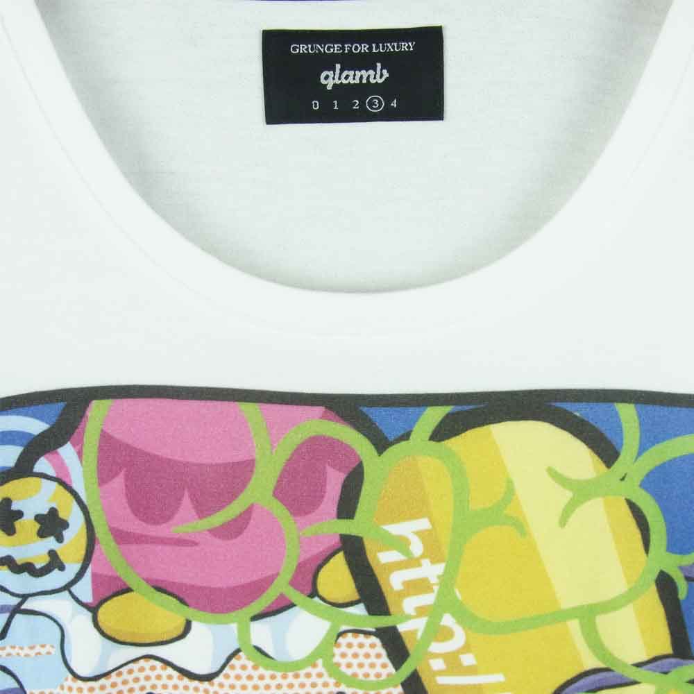 グラム ×ちぃたん Smashing chiitan T グラフィティ 3 ホワイト系 3【新古品】【未使用】【中古】
