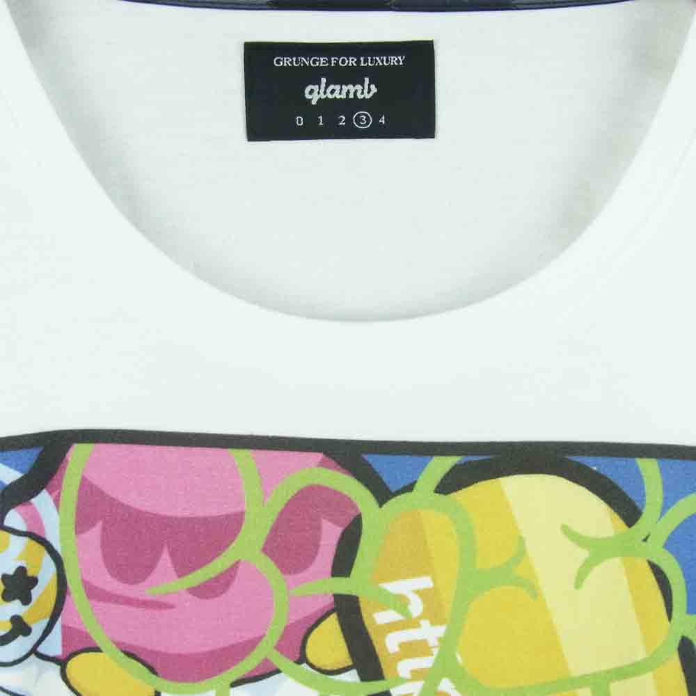 グラム ×ちぃたん Smashing chiitan T グラフィティ 3 ホワイト系 3【新古品】【未使用】【中古】