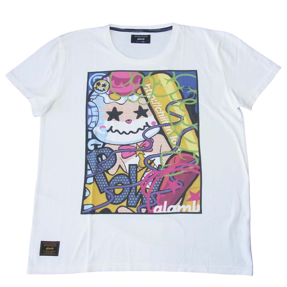 グラム ×ちぃたん Smashing chiitan T グラフィティ 3 ホワイト系 3【新古品】【未使用】【中古】