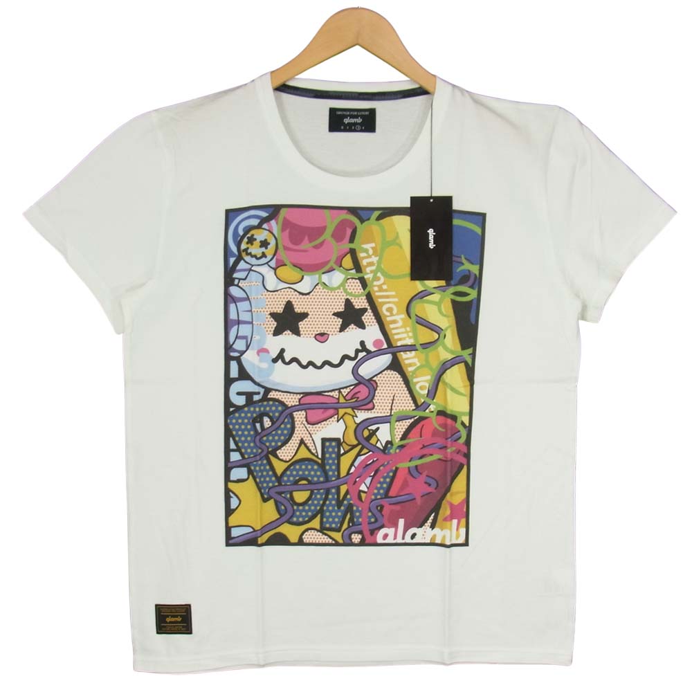グラム ×ちぃたん Smashing chiitan T グラフィティ 3 ホワイト系 3【新古品】【未使用】【中古】