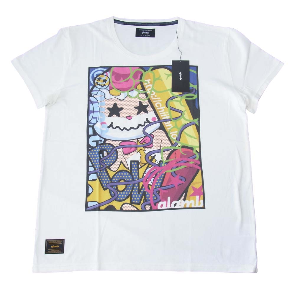 グラム ×ちぃたん Smashing chiitan T グラフィティ 3 ホワイト系 3【新古品】【未使用】【中古】