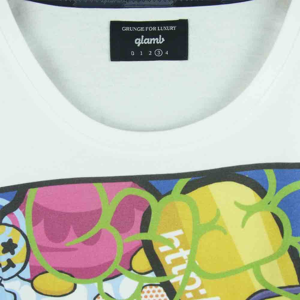 グラム ×ちぃたん Smashing chiitan T グラフィティ 3 ホワイト系 3【新古品】【未使用】【中古】
