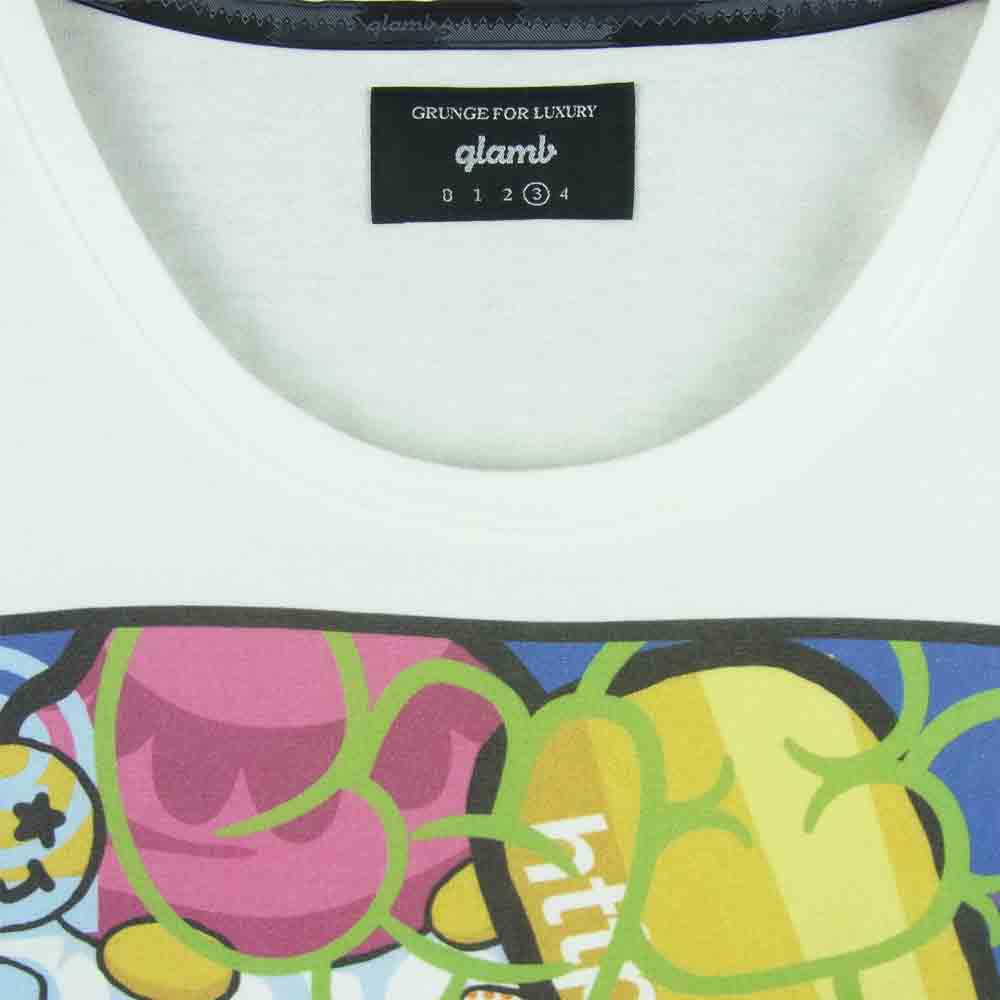グラム ×ちぃたん Smashing chiitan T グラフィティ 3 ホワイト系 3【新古品】【未使用】【中古】