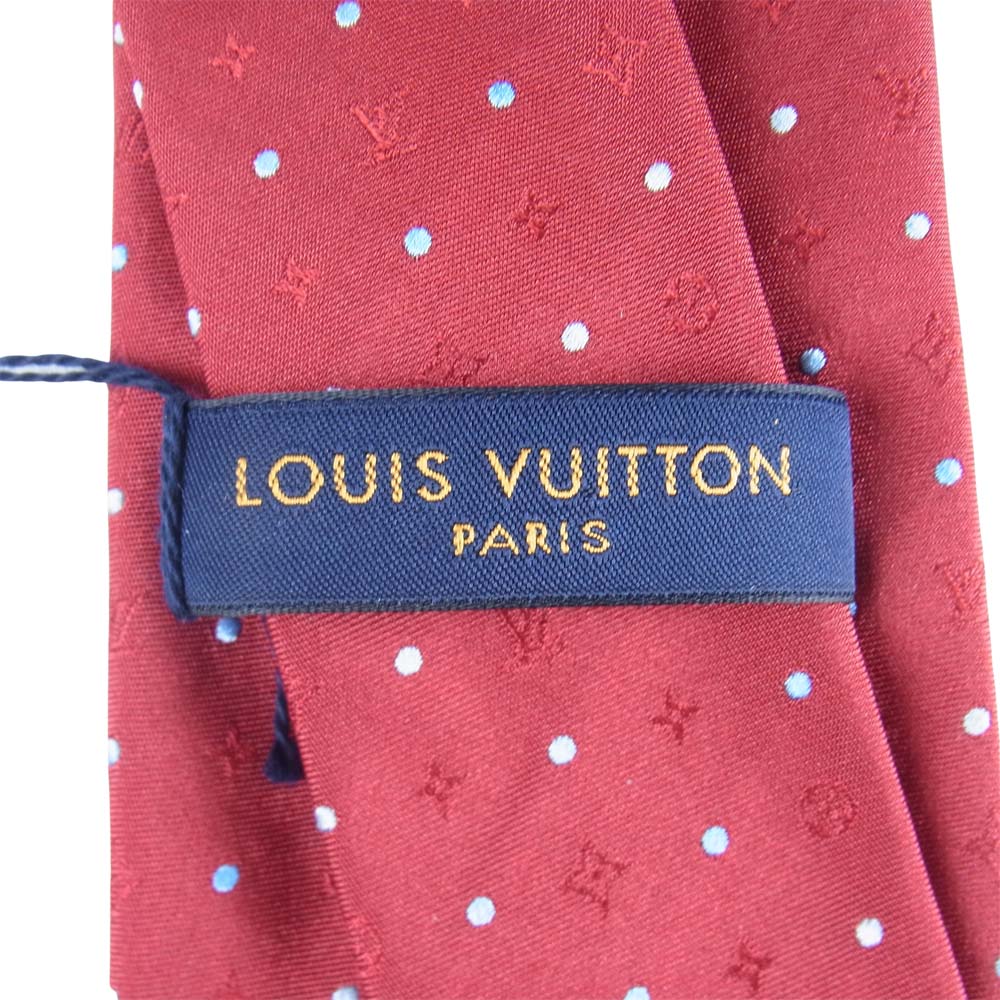 LOUIS VUITTON ルイ・ヴィトン M73893 2018年製 クラヴァット モノグラム セレスト シルク ネクタイ エンジ系【新古品】【未使用】【中古】