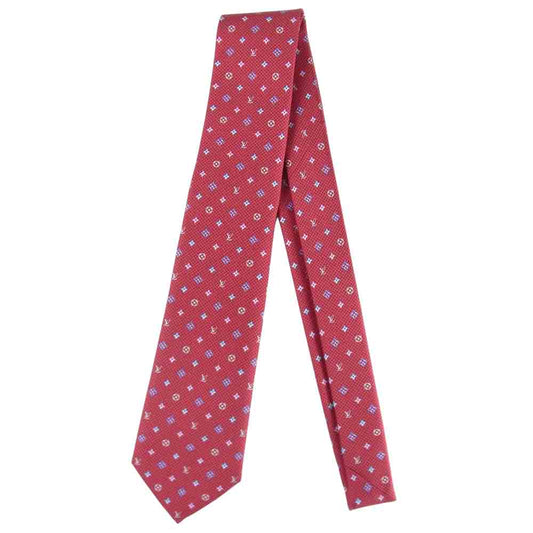 LOUIS VUITTON ルイ・ヴィトン M76611 2020年製 クラヴァット モノグラム ハーロー シルク ネクタイ レッド系【新古品】【未使用】【中古】