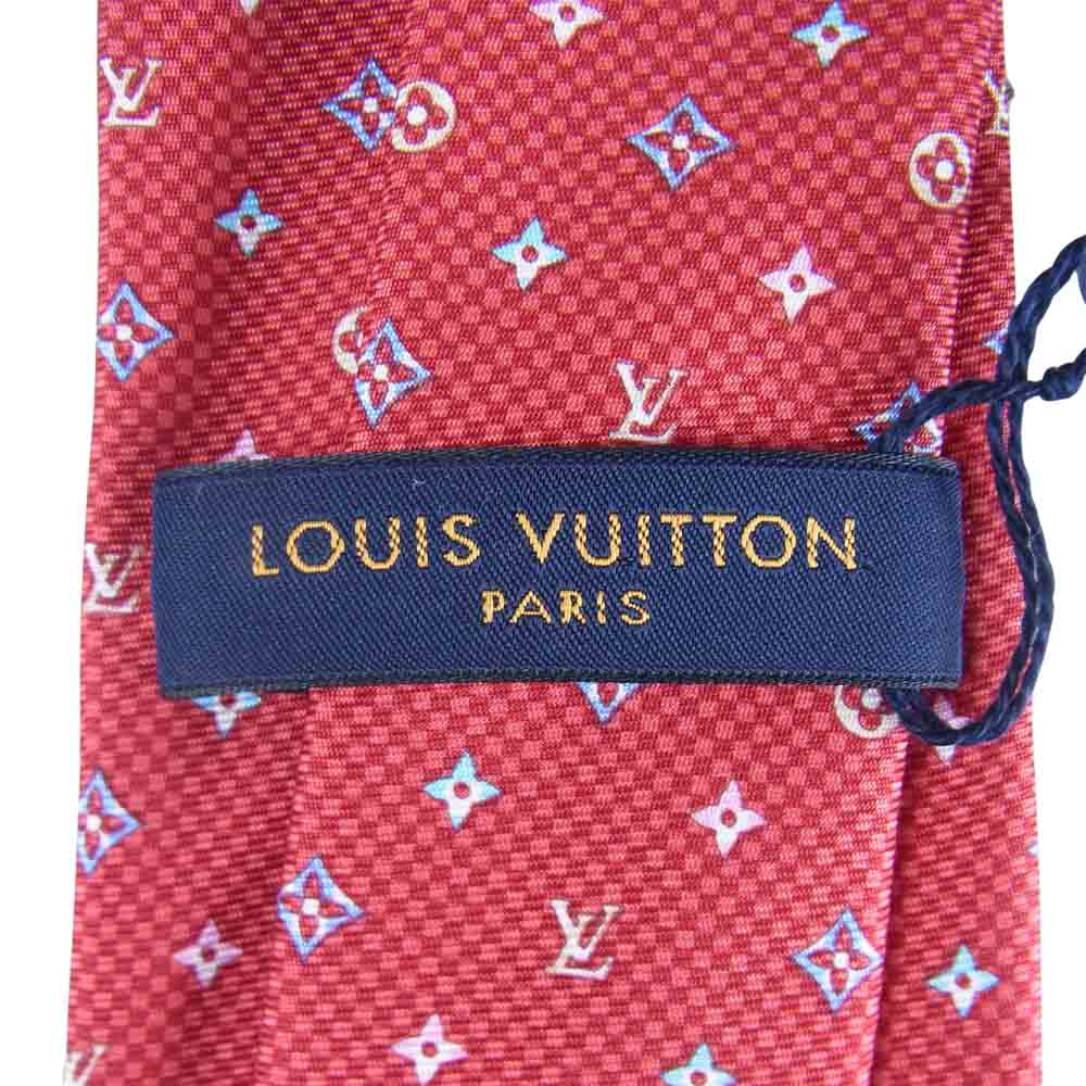 LOUIS VUITTON ルイ・ヴィトン M76611 2020年製 クラヴァット モノグラム ハーロー シルク ネクタイ レッド系【新古品】【未使用】【中古】