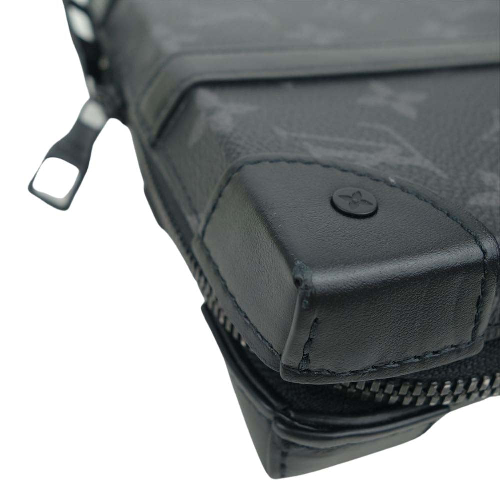 LOUIS VUITTON ルイ・ヴィトン M69838 購入レシート付属 SOFT TRUNK WALLET MONOGRAM ECLIPSE モノグラム エクリプス ソフトトランク ウォレット ブラック系【中古】