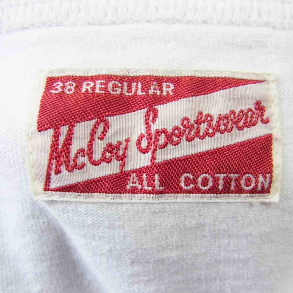 The REAL McCOY'S ザリアルマッコイズ McCOY SPORTS WEAR マッコイスポーツウェア POCKET TEE S/S ポケット ホワイト系 38【中古】