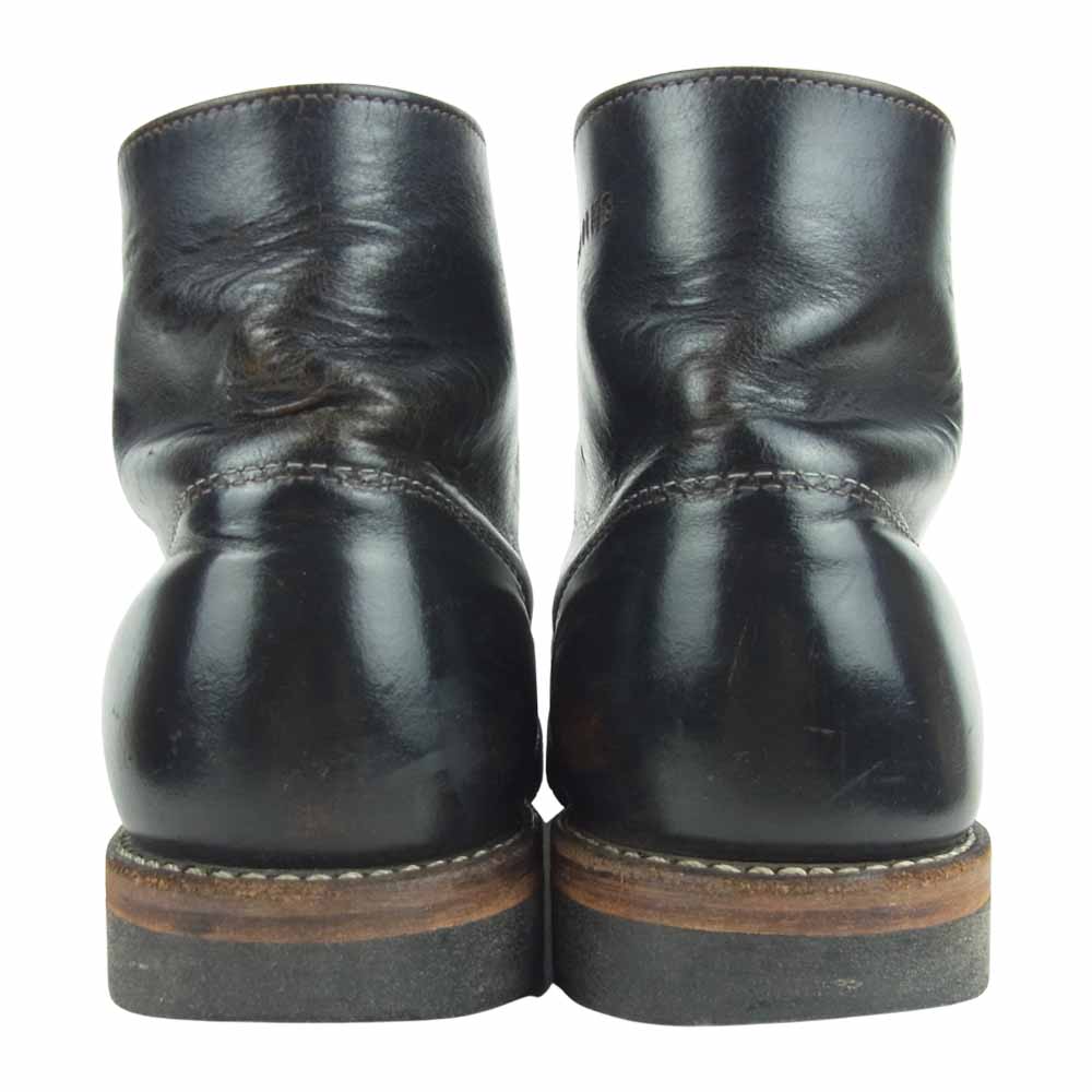 RED WING レッドウィング 9870 茶芯 犬タグ 復刻 アイリッシュセッター クロンダイク プレーントゥ ソール カスタム ブーツ ブラック系 27.5cm【中古】