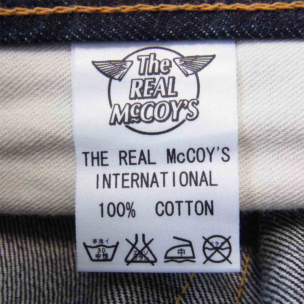 The REAL McCOY'S ザリアルマッコイズ 906S Joe McCoy ジョーマッコイ 906S DENIM PANTS TIGHT STRAIGHT タイト ストレート インディゴブルー系 33【美品】【中古】