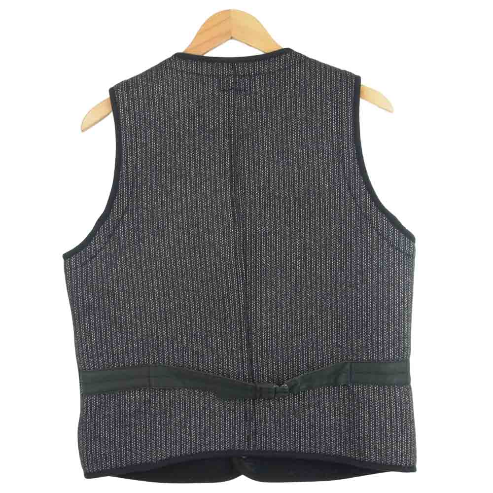 The REAL McCOY'S ザリアルマッコイズ MJ15142 WOOL RASHCEL VEST ウール ラッセル ベスト ゴマ塩 ビーチクロス グレー系 40【美品】【中古】