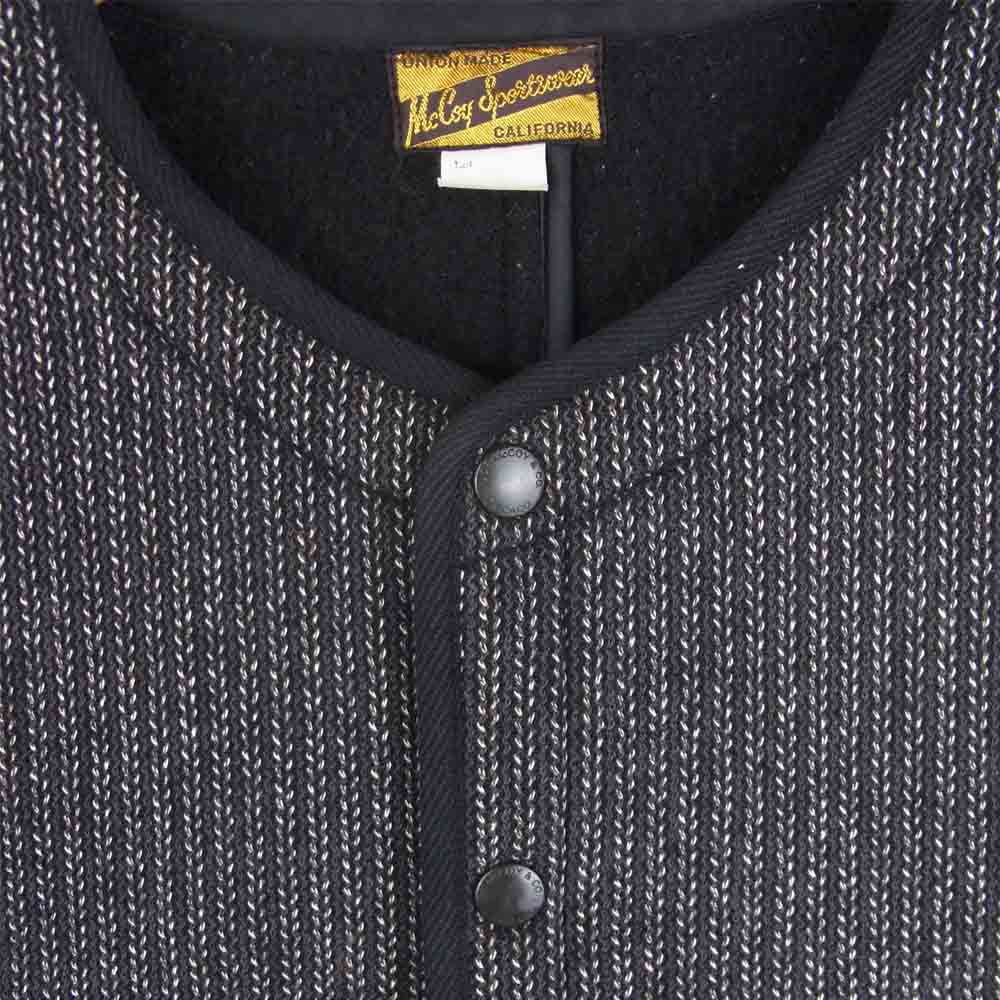The REAL McCOY'S ザリアルマッコイズ MJ15142 WOOL RASHCEL VEST ウール ラッセル ベスト ゴマ塩 ビーチクロス グレー系 40【美品】【中古】