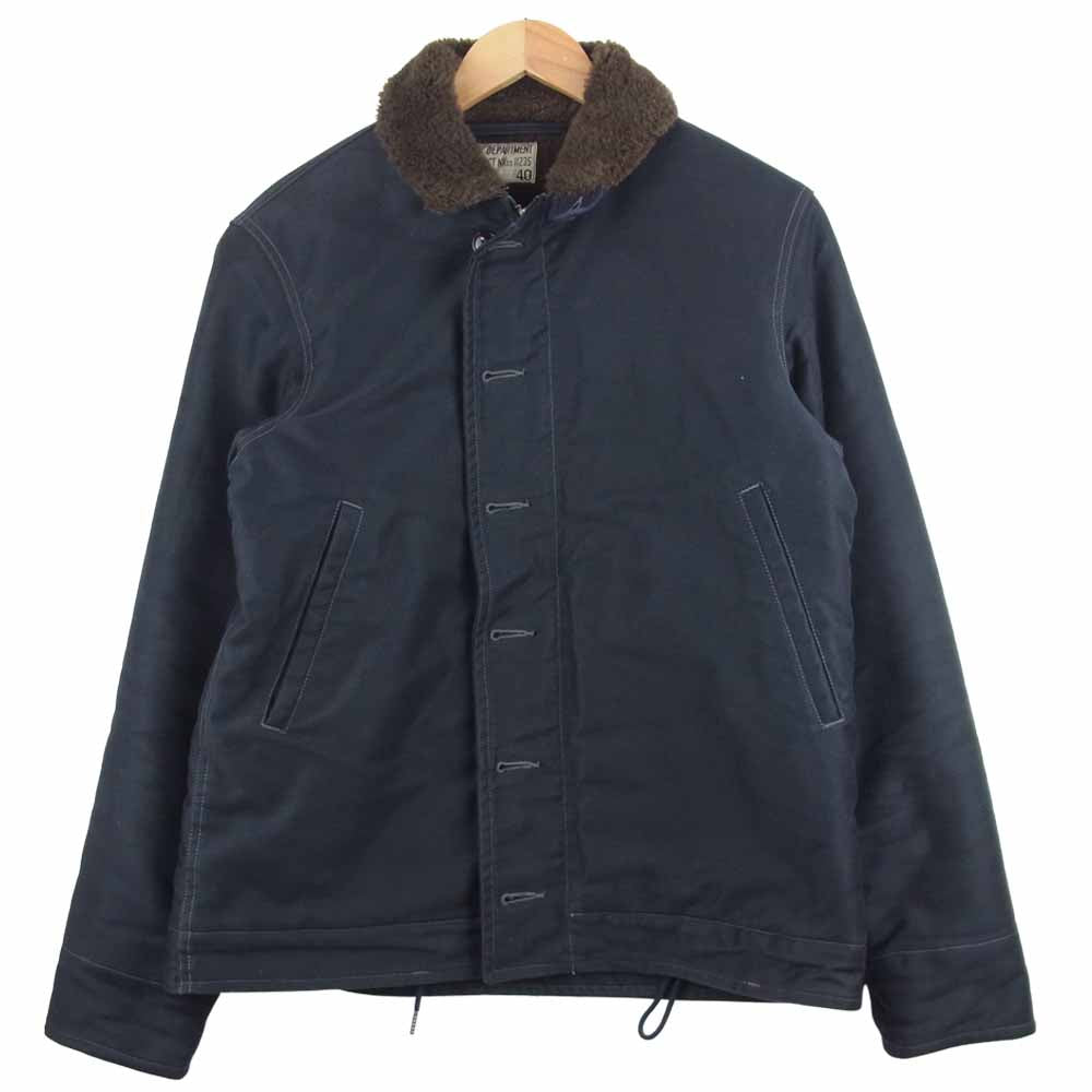The REAL McCOY'S ザリアルマッコイズ N-1 DECK JACKET NAVY デッキ ジャケット 日本製 ダークネイビー系 40【中古】