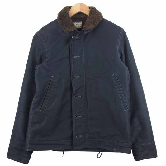 The REAL McCOY'S ザリアルマッコイズ N-1 DECK JACKET NAVY デッキ ジャケット 日本製 ダークネイビー系 40【中古】