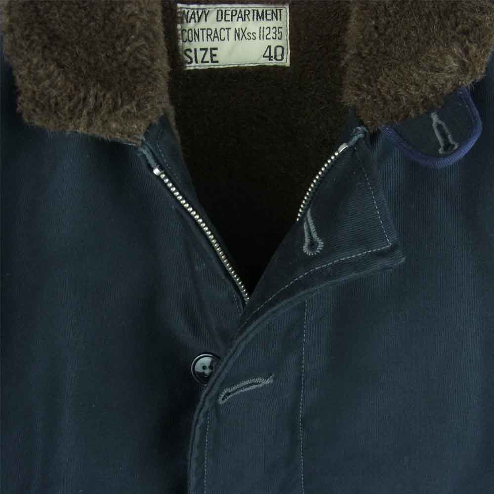 The REAL McCOY'S ザリアルマッコイズ N-1 DECK JACKET NAVY デッキ ジャケット 日本製 ダークネイビー系 40【中古】