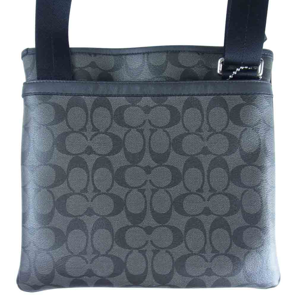 COACH コーチ D1361-F70591 ヘリテージ ストライプ シグネチャー ショルダー バッグ ブラック系【中古】