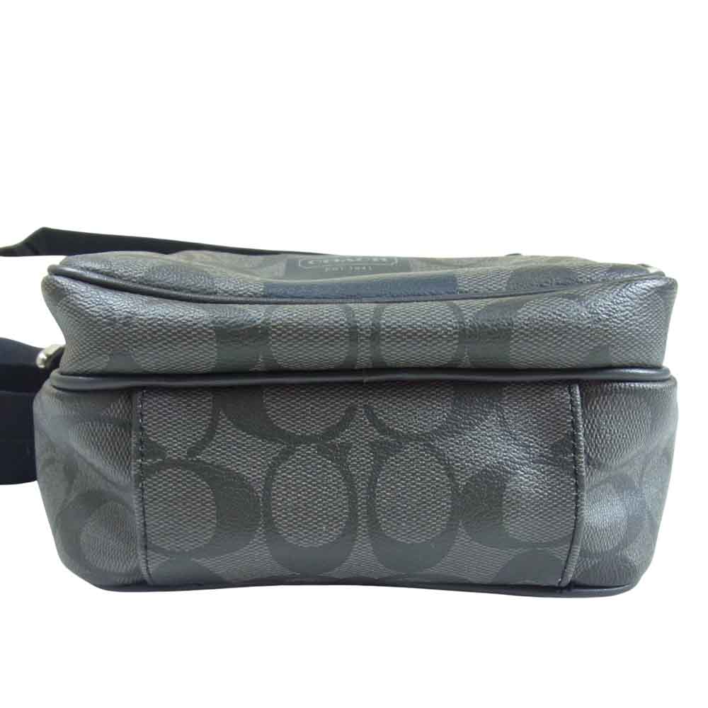 COACH コーチ E1332-F70589 ヘリテージ ストライプ シグネチャー ショルダー バッグ ブラック系【中古】