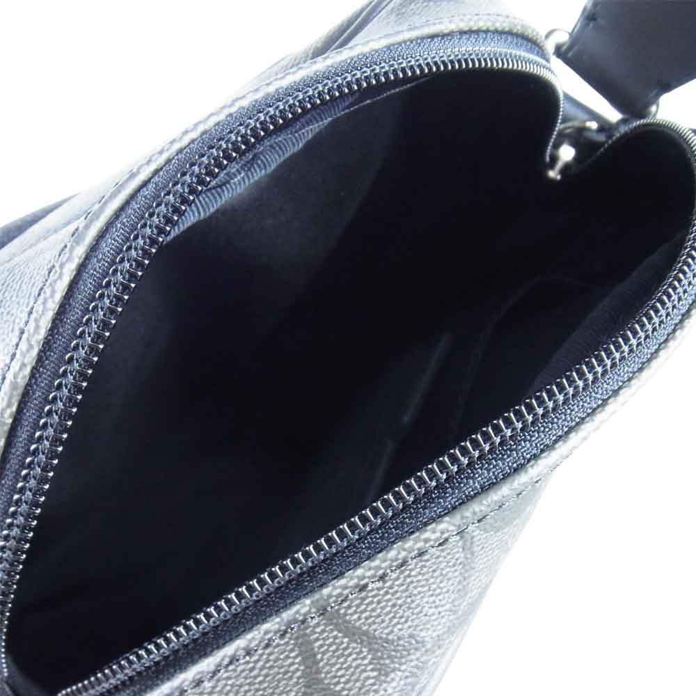 COACH コーチ E1332-F70589 ヘリテージ ストライプ シグネチャー ショルダー バッグ ブラック系【中古】