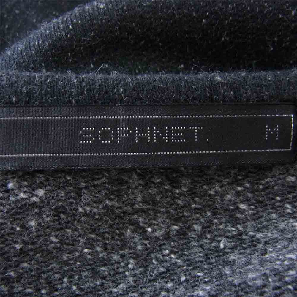 SOPHNET. ソフネット 14aw snap button cut sewn cardigan スナップボタン カットソー チャコール系 M【中古】