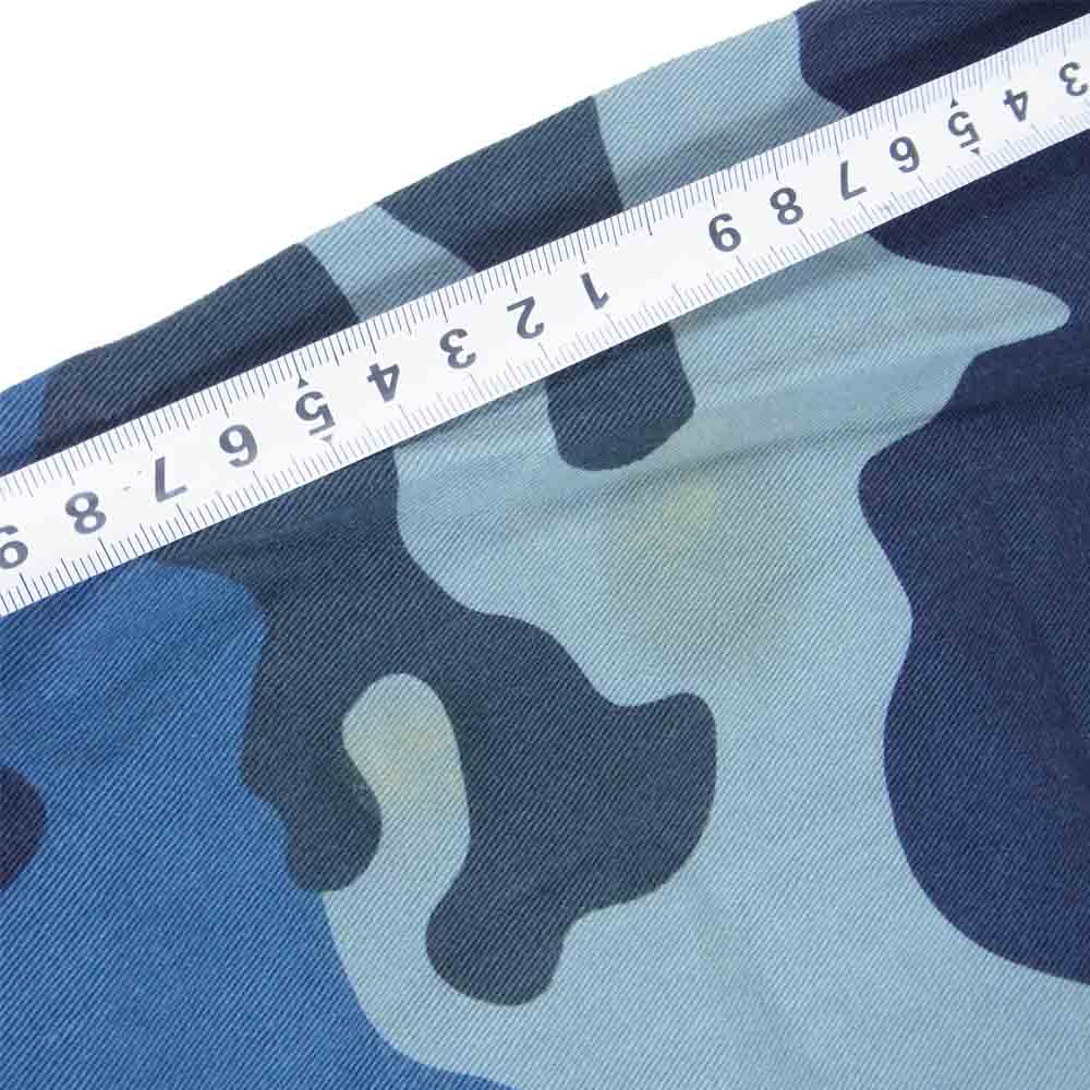 A BATHING APE アベイシングエイプ カモ柄 迷彩柄 カーゴ ミリタリー パンツ 青緑系 S【中古】