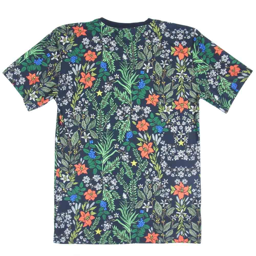 NIKE ナイキ × RT ★ drift tee Tシャツ 半袖 総柄 ロゴ プリント ボタニカル ブラック系 S【中古】