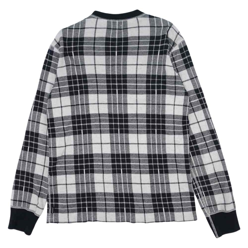 Supreme シュプリーム 14AW /tartan henley タータン ヘンリー L/S Tシャツ グレー系 S【中古】