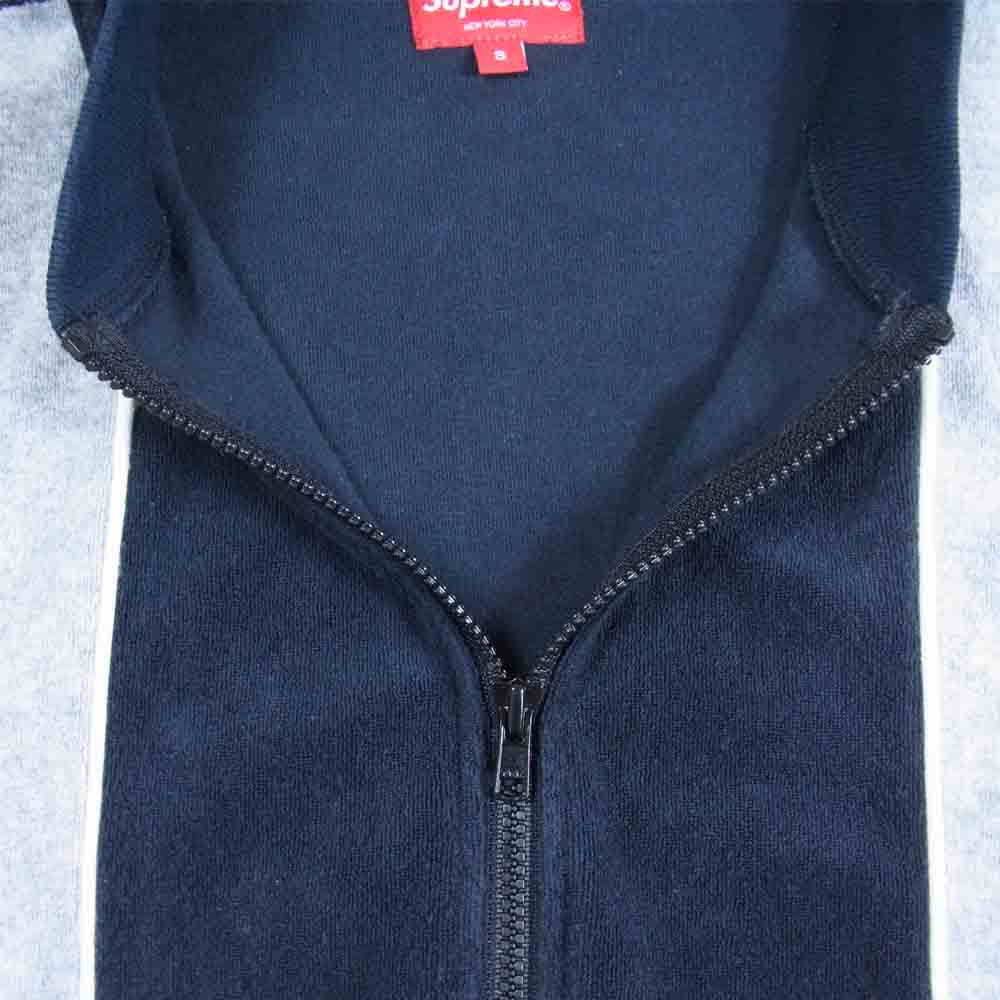 Supreme シュプリーム 15SS  Zip Front Terry Cardigan ジップ フロント テリー カーディガン 半袖 ダークネイビー系 S【中古】