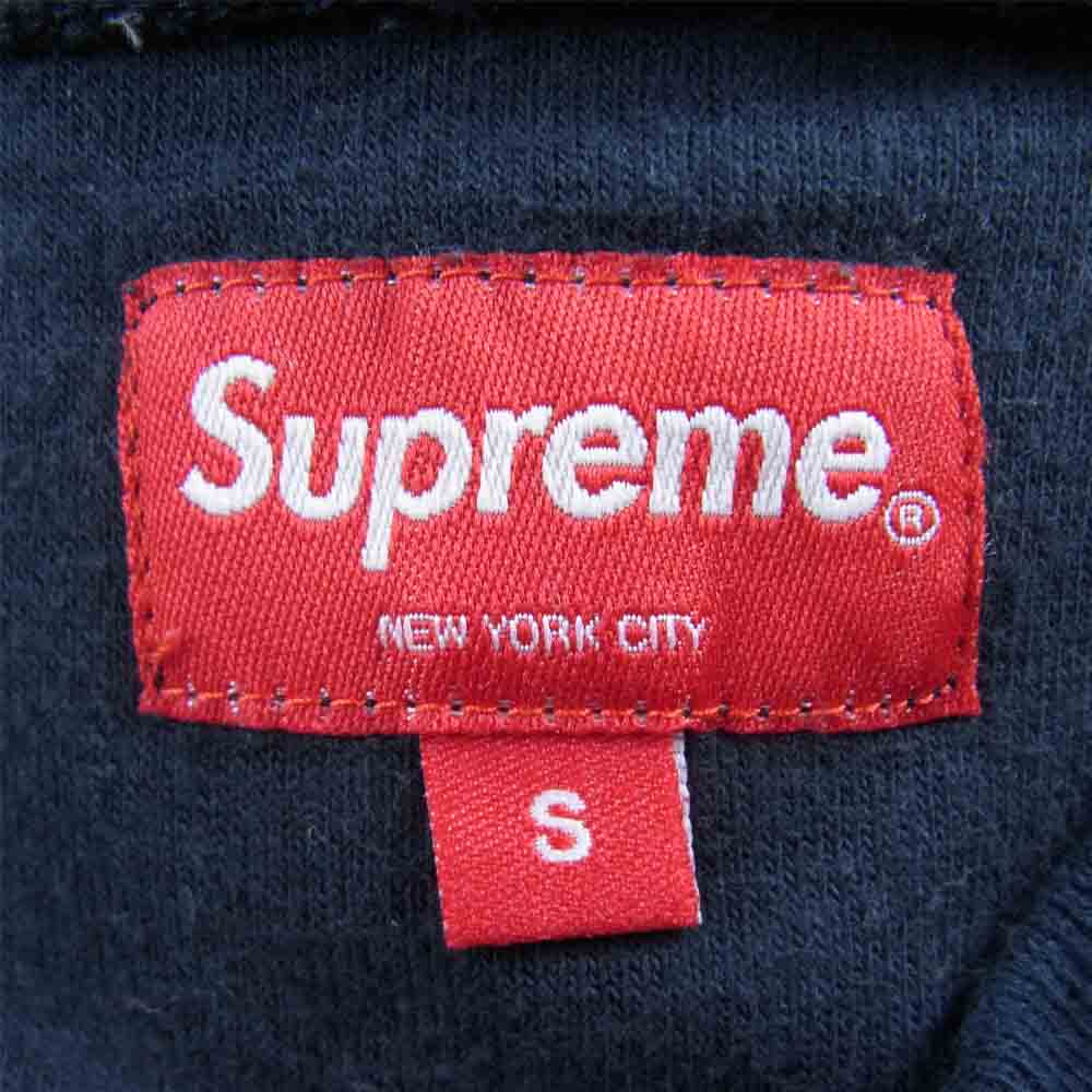 Supreme シュプリーム 15SS  Zip Front Terry Cardigan ジップ フロント テリー カーディガン 半袖 ダークネイビー系 S【中古】