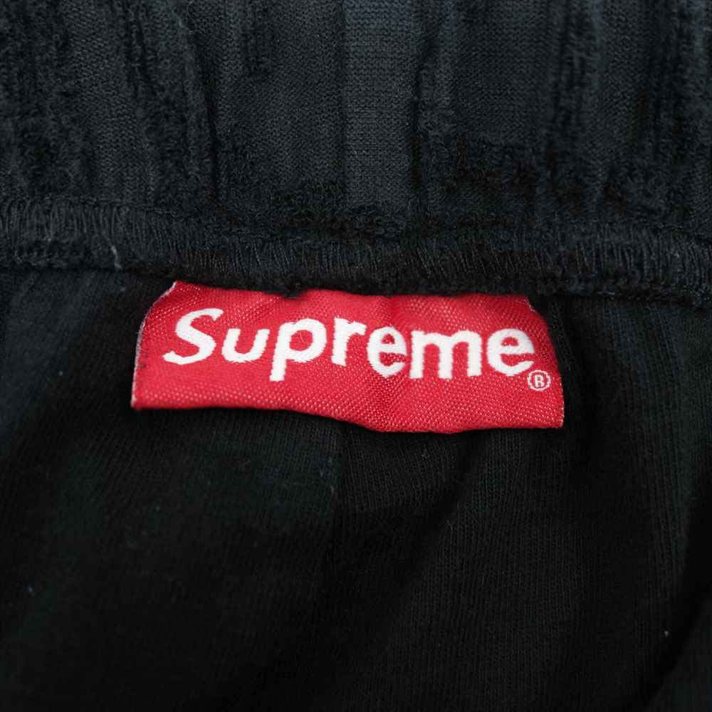 Supreme シュプリーム 17SS Logo Stripe Terry Shorts ブラック系 S【中古】