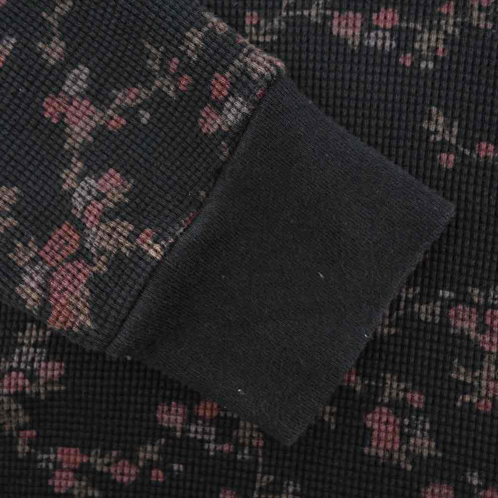 Supreme シュプリーム 16AW Floral Waffle Thermal 花柄 サーマル ロンT ブラック系 M【中古】