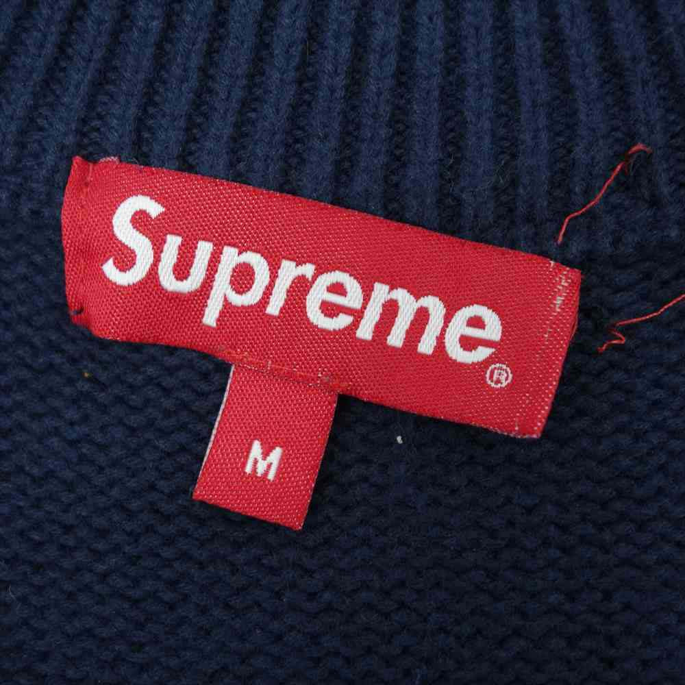 Supreme シュプリーム 16AW Half Zip Mock Neck Sweater ハーフジップ モックネック セーター ネイビー系 M【中古】
