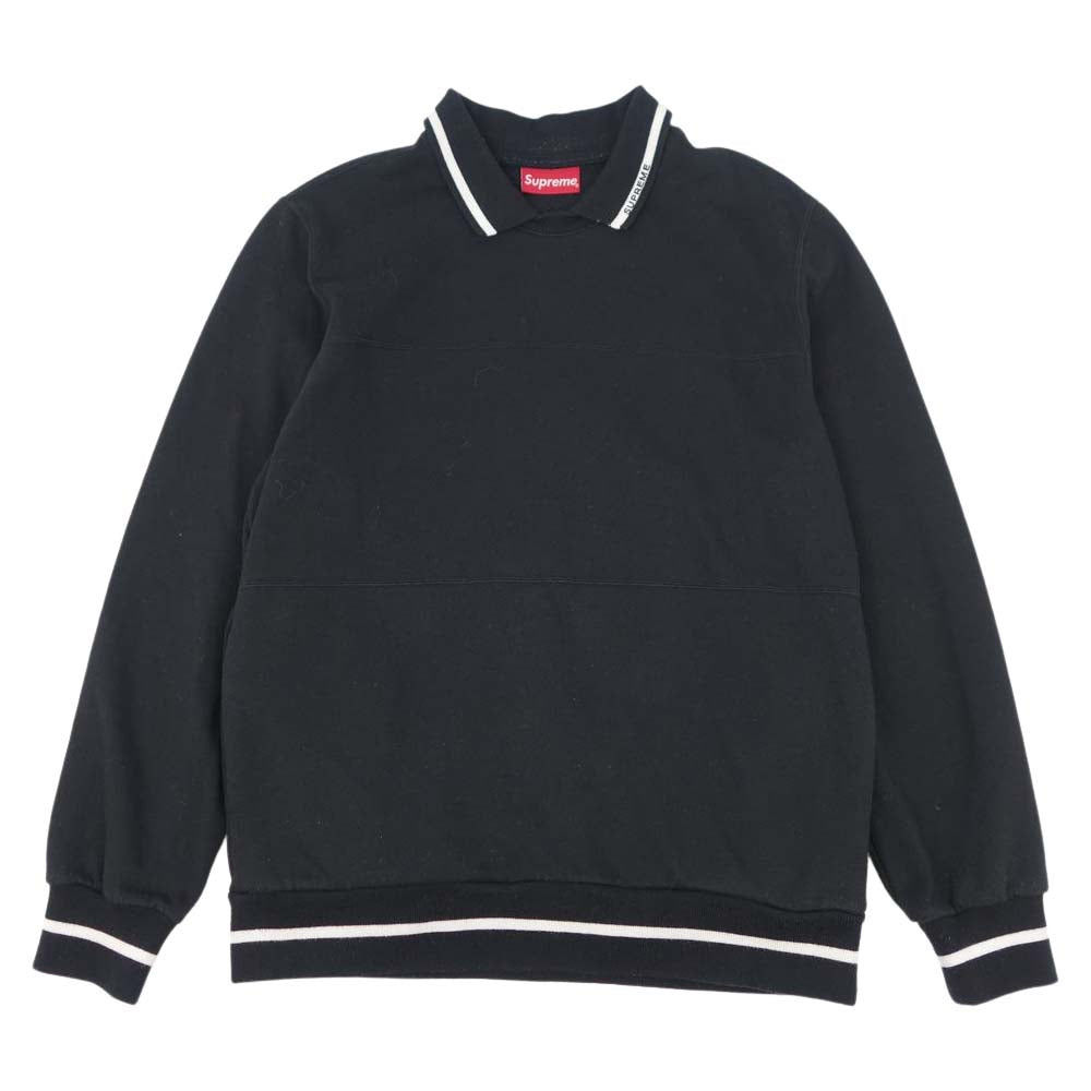 Supreme シュプリーム 15AW polo crew neck ポロ クルー ネック ブラック系 M【中古】