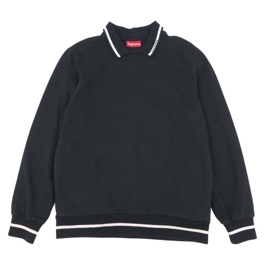Supreme シュプリーム 15AW polo crew neck ポロ クルー ネック ブラック系 M【中古】