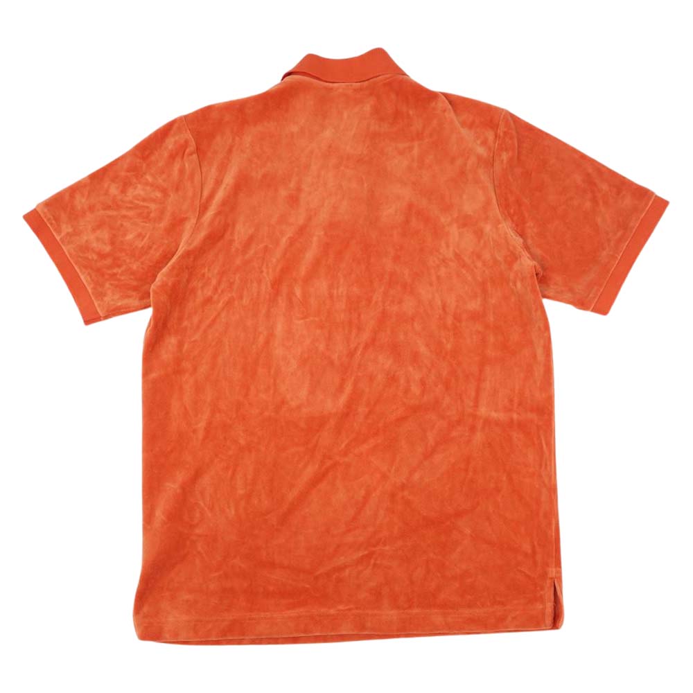 Supreme シュプリーム 18SS LACOSTE velour polo ラコステ ベロア ポロシャツ オレンジ系 M【中古】