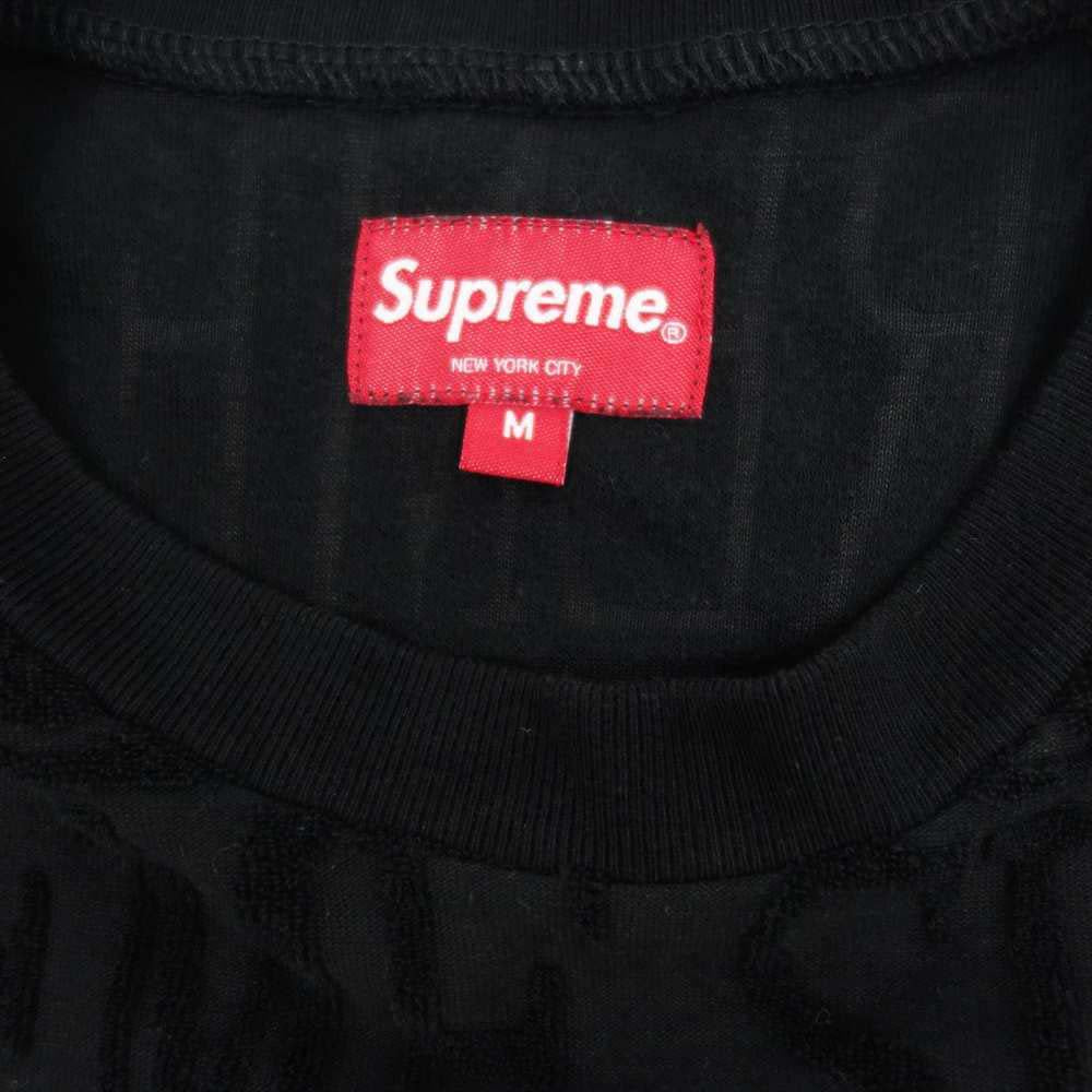Supreme シュプリーム 17AW Logo Stripe Terry Crewneck ブラック系 M【中古】