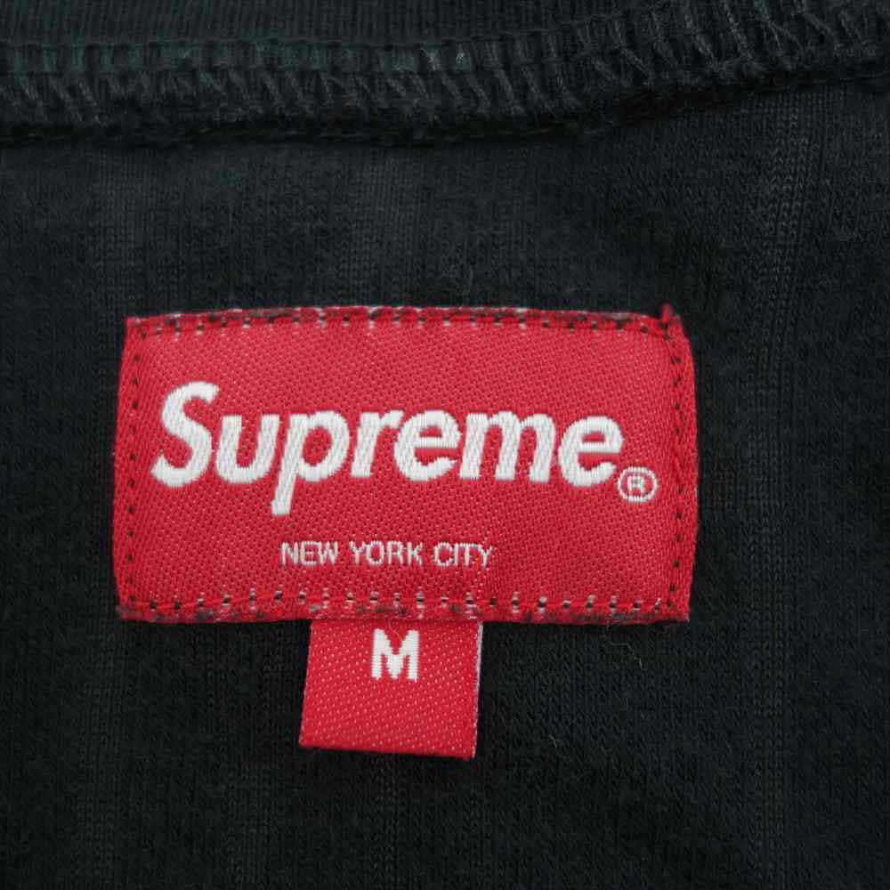Supreme シュプリーム 17AW Logo Stripe Terry Crewneck ブラック系 M【中古】