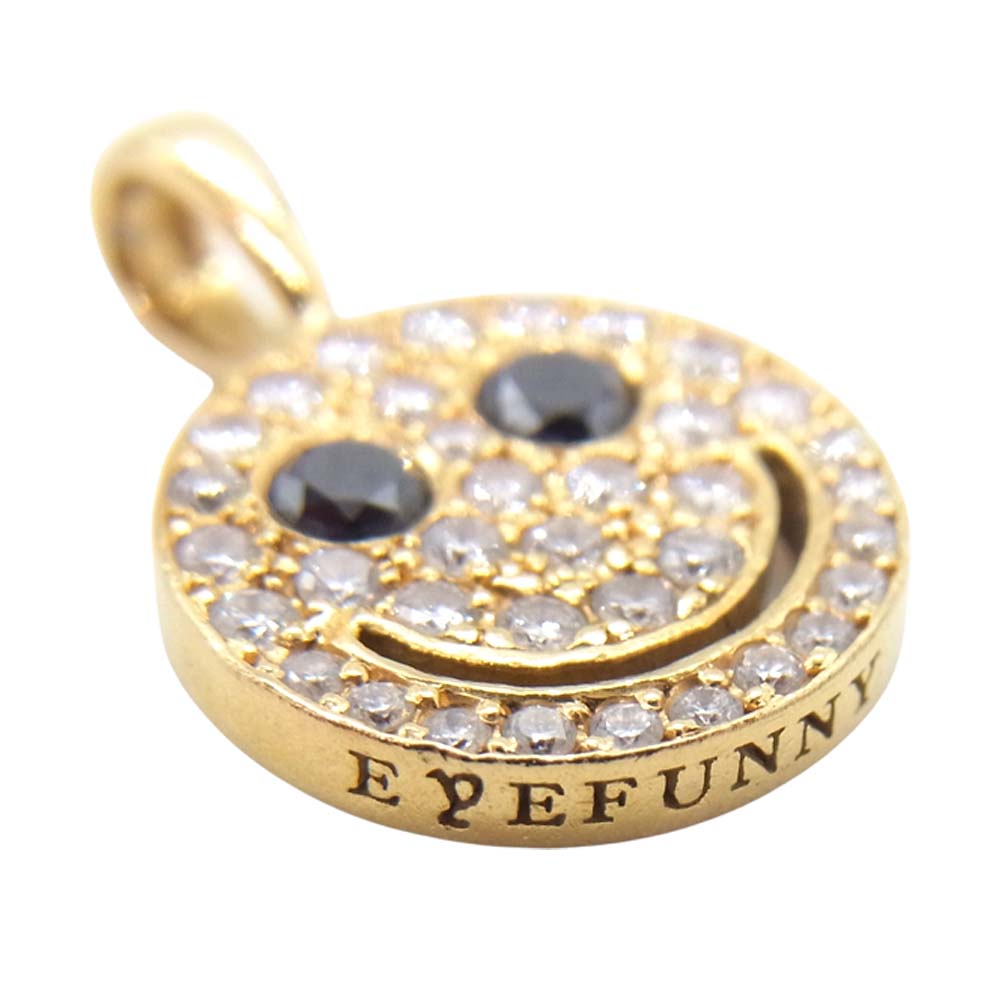 EYEFUNNY アイファニー 販売証明書付属 K18YG ダイヤモンド スマイル S