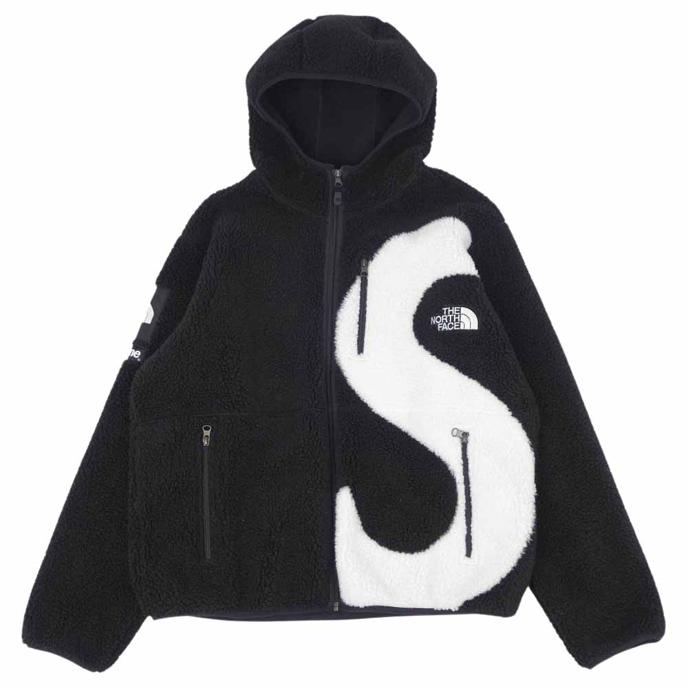 Supreme S Logo Hooded Fleece Jacket XL 黒