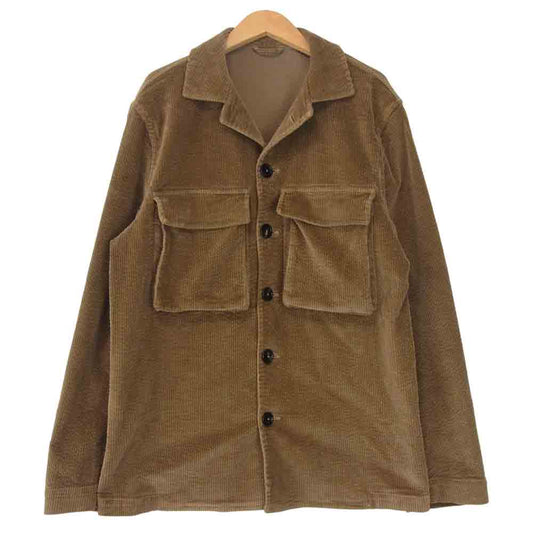 LARDINI ラルディーニ 国内正規品 イタリア製 JSUGO ストレッチコーデュロイ シャツ ジャケット ライトブラウン系 M【中古】