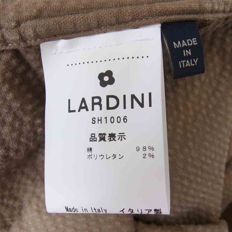 LARDINI ラルディーニ 国内正規品 イタリア製 JSUGO ストレッチコーデュロイ シャツ ジャケット ライトブラウン系 M【中古】