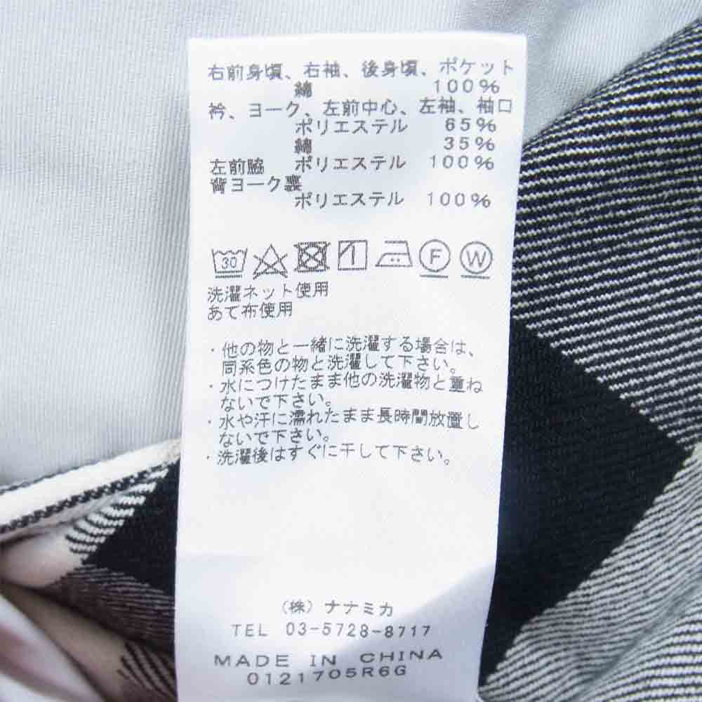 THE NORTH FACE ノースフェイス NT3101N PURPLE LABEL パープルレーベル Plaid Patchwork Shirt プレイド パッチワーク シャツ グレー系 M【中古】