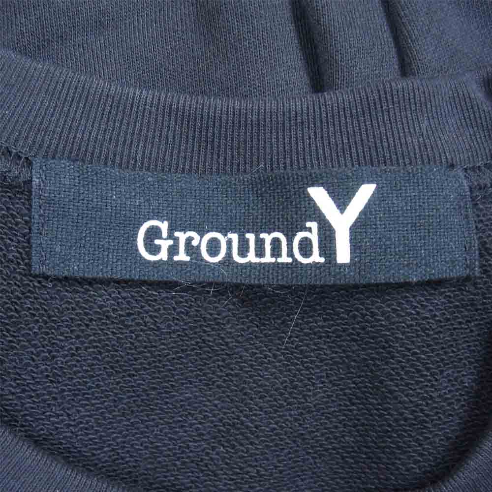 Yohji Yamamoto ヨウジヤマモト GroundY GT-T28-071 Cotton Jersey Basic Sweat ロゴ スウェット ブラック系 4【中古】