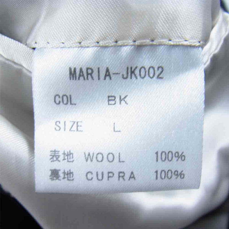 WACKO MARIA ワコマリア 2B テーラード ジャケット ウール 日本製 テーラードジャケット ブラック系 L【中古】