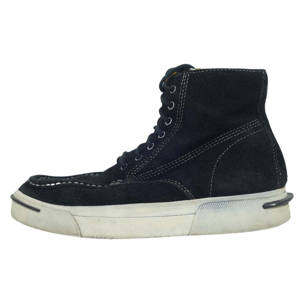 VISVIM ビズビム × SOPHNET.  ソフネット 7HOLE MOC TOE サイドジップ 7ホール ハイカット シューズ ブラック系 US9【中古】