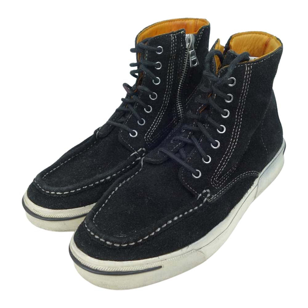 VISVIM ビズビム × SOPHNET.  ソフネット 7HOLE MOC TOE サイドジップ 7ホール ハイカット シューズ ブラック系 US9【中古】