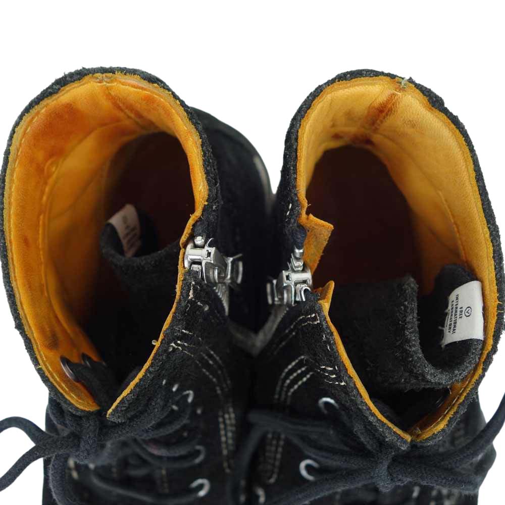 VISVIM ビズビム × SOPHNET.  ソフネット 7HOLE MOC TOE サイドジップ 7ホール ハイカット シューズ ブラック系 US9【中古】
